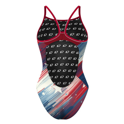 Stripe the Sky - Skinny Strap Swimsuit