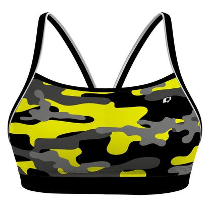 Yellow Camo - Classic Sports Bikini Top