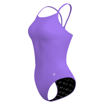 LILA SOLIDO - Solid Skinny Strap Swimsuit - PERSONALIZED