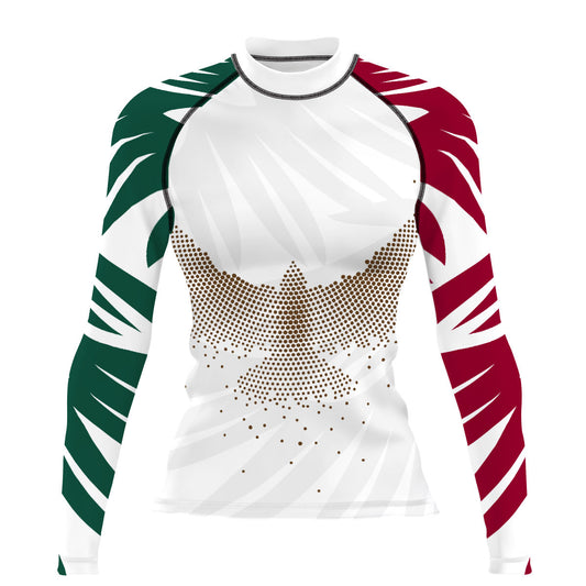 México - Águila - Surf Rash Guard UPF50+ de Manga Larga para Mujer