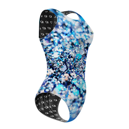 Snow Glitter  - Women Waterpolo Swimsuit Classic Cut