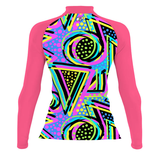 Purple 80s - Women's Surf UPF50+ Long Sleeve Rash Guard