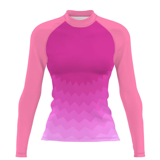 Pink Waves - Women's Surf UPF50+ Long Sleeve Rash Guard