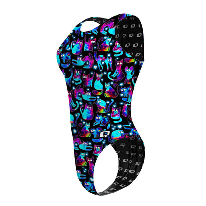 Space Kitties - Women Waterpolo Swimsuit Cheeky Cut