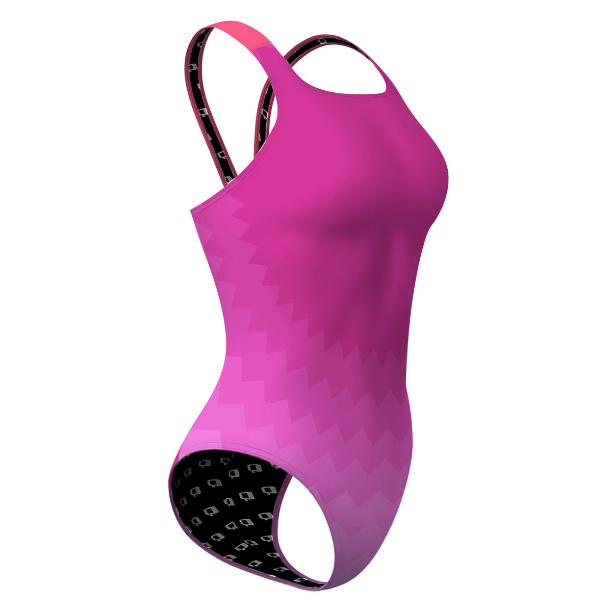 Pink Waves - Classic Strap Swimsuit