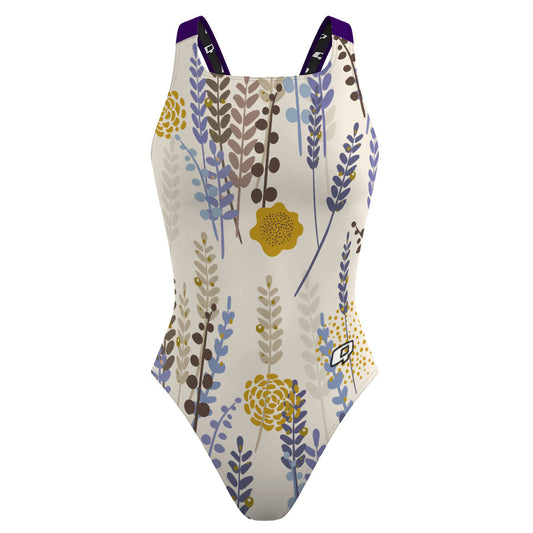 Lavender - Classic Strap Swimsuit