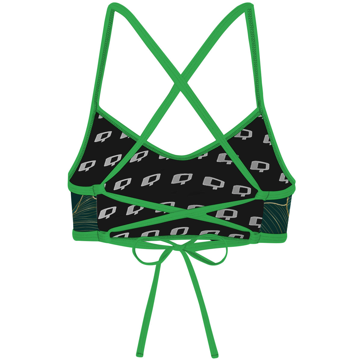 Leafy Green -  Ciara Tieback Bikini Top