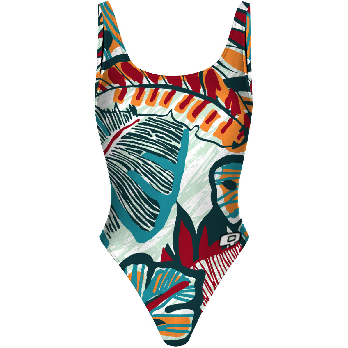 Flower Forest - High Hip One Piece Swimsuit