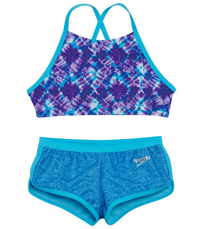 Traje de baño para niña High Neck Camikini Boyshort Speedo