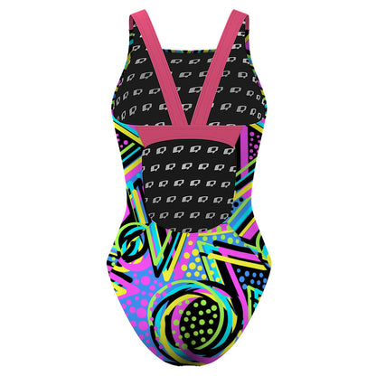 Purple 80s - Classic Strap Swimsuit