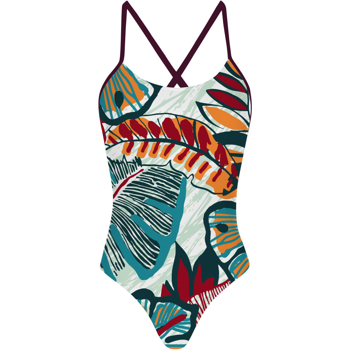 Flower Forest - Tieback One Piece Swimsuit