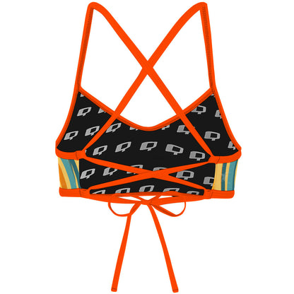 Blue and Yellow Sunset -  Ciara Tieback Bikini Top