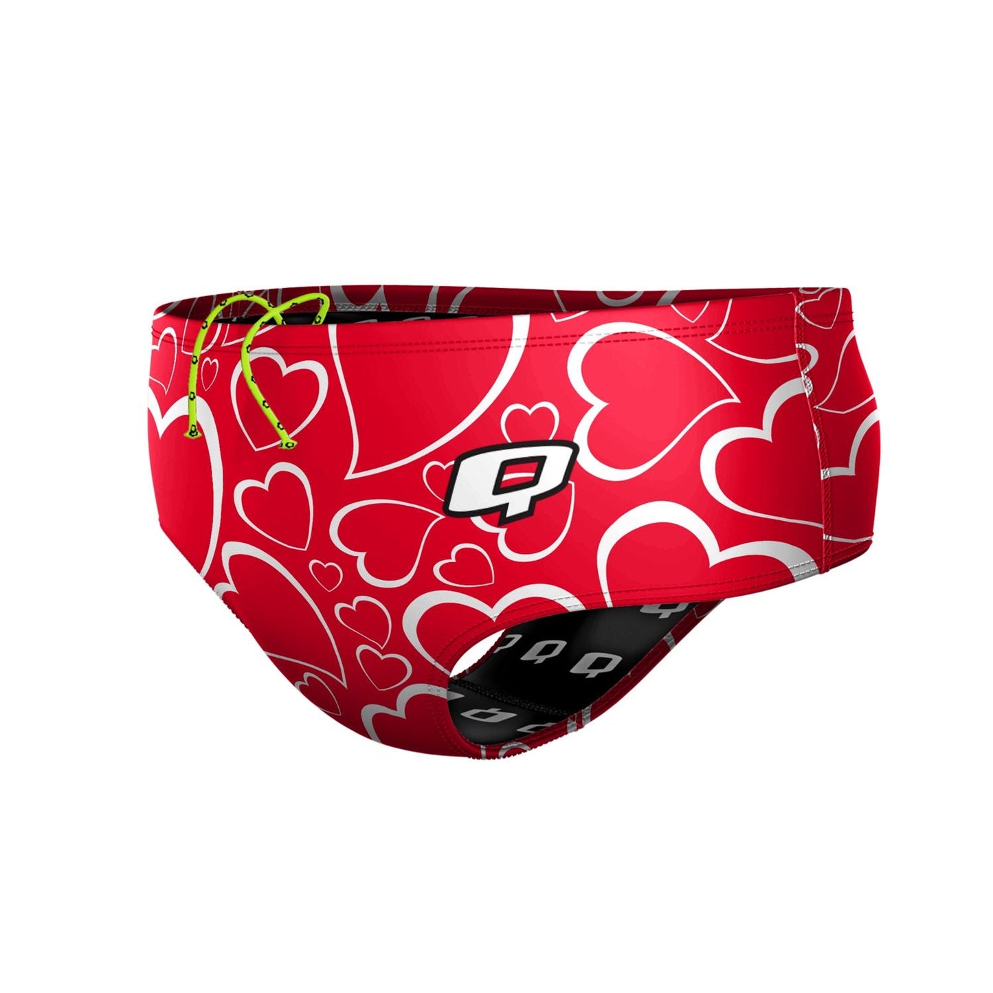 Double Hearted Classic Brief Swimsuit
