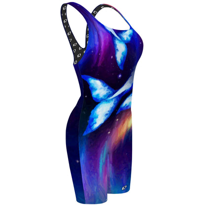 Whale Tail Borealis - Classic Strap Long Knee Women Jammer