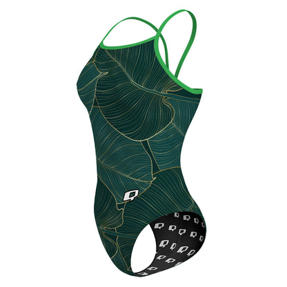 Leafy Green - Sunback Tank Swimsuit