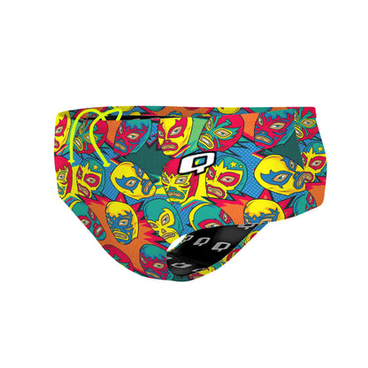 Comic Wrestling Masks - Classic Brief Swimsuit