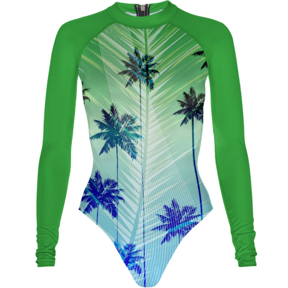 Green Paradise Surf One Piece