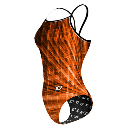Fractal Flame - Sunback Tank Swimsuit