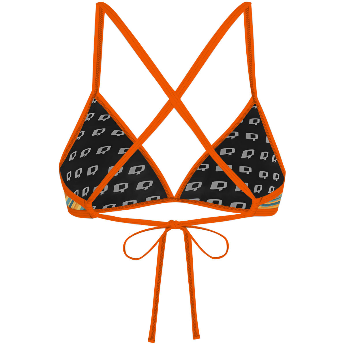 Blue and Yellow Sunset - Tieback Bikini Top
