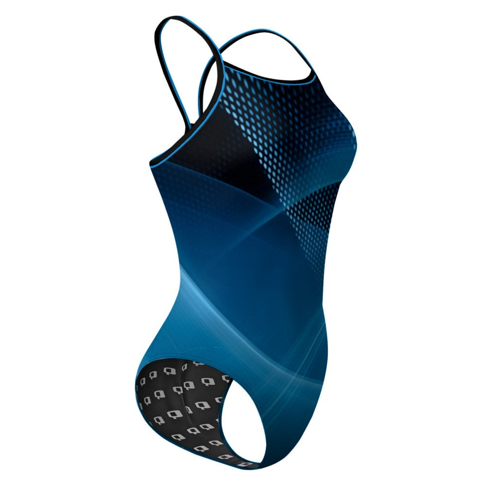 Blue Matrix Abstract - Skinny Strap