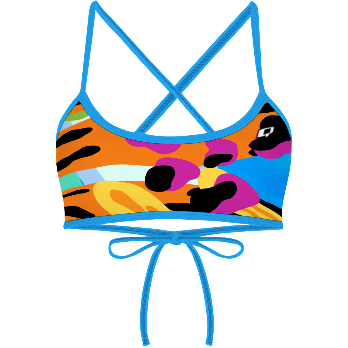Underwater Spring -  Ciara Tieback Bikini Top