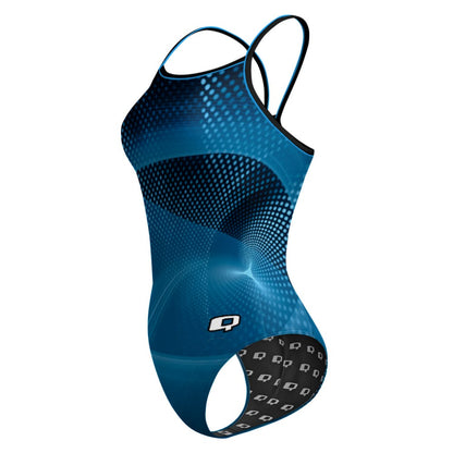 Blue Matrix Abstract - Skinny Strap