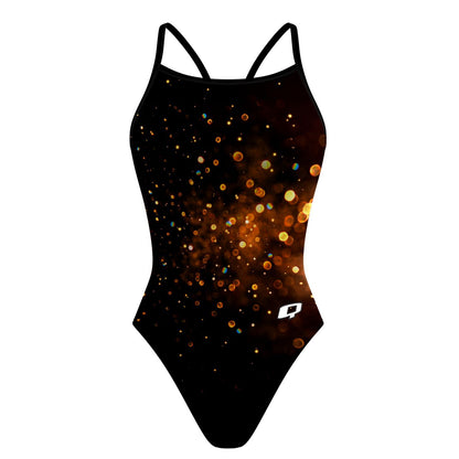 Sparkle Burst Gold Skinny Strap